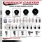 Service Caster 3.5'' SS Hard Rubber Swivel 7/8'' Expanding Stem Caster with Brake SCC-SSEX20S3514-HRS-TLB-78 - alternate 2